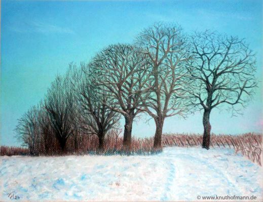 Pastell auf grauem Papier, 28,5x39 cm