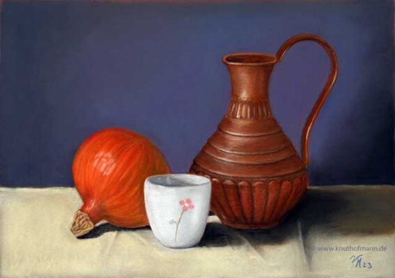 Pastell auf braunem Pastellkarton, 26x38 cm