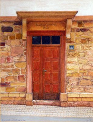 Pastell auf beige Pastellpapier, 38x28 cm